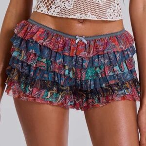 Jaded London Multicolor Paisley Shorts